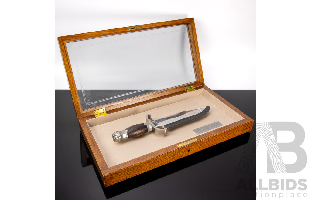Jim Bowie Knife by Franklin Mint in Oak Case