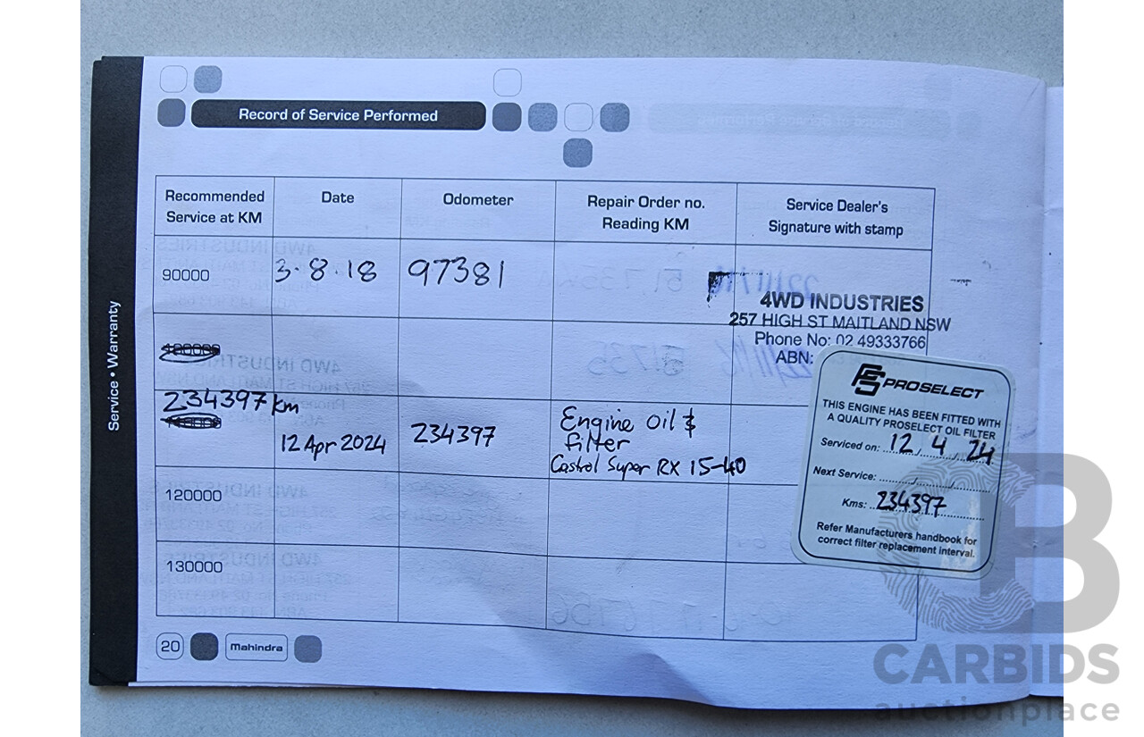 4/2015 Mahindra Pik-Up (4x4) S5 11 UPGRADE Double Cab Utility White 2.2L