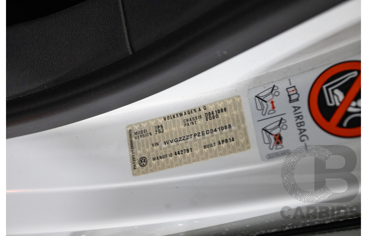 06/2014 Volkswagen Touareg 150 TDI (AWD) 7P MY14 4D Wagon White Turbo Diesel 3.0L