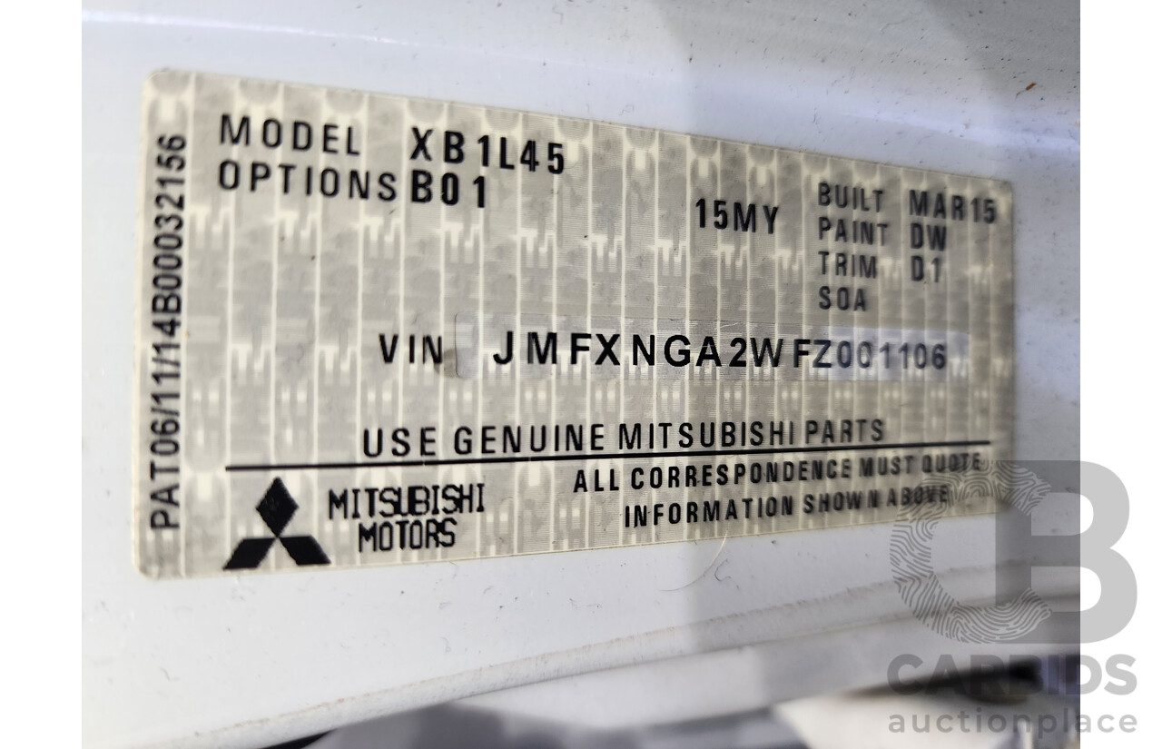 4/2015 Mitsubishi ASX LS (2wd) XB MY15 4d Wagon White 2.0L