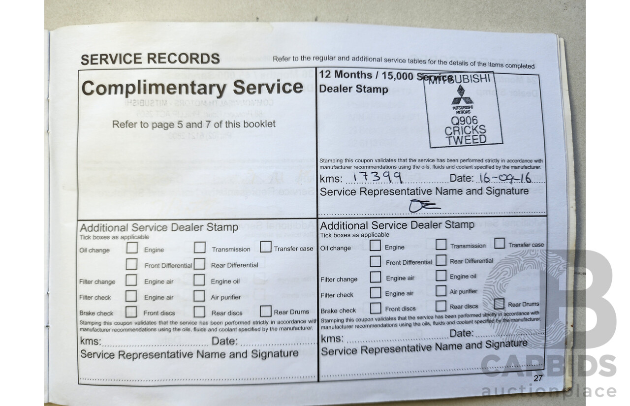 4/2015 Mitsubishi ASX LS (2wd) XB MY15 4d Wagon White 2.0L