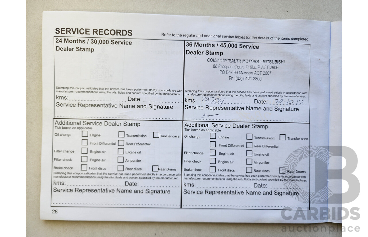 4/2015 Mitsubishi ASX LS (2wd) XB MY15 4d Wagon White 2.0L