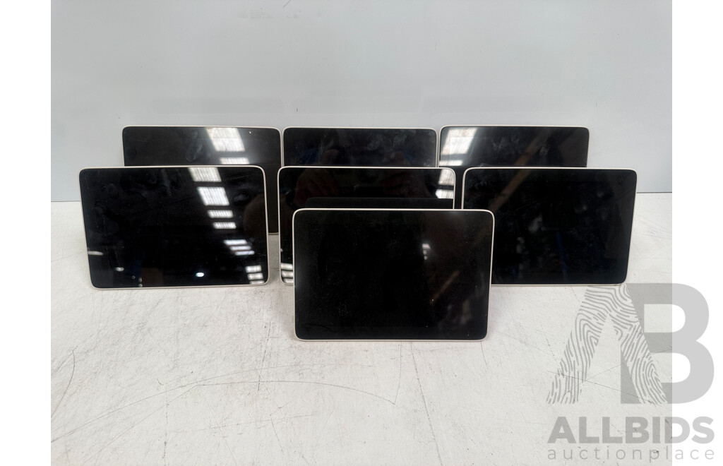 7x Poly TC8 Touch Panels + Just Mini 5000 Light Board + Assorted Power Cables + 1x Stand