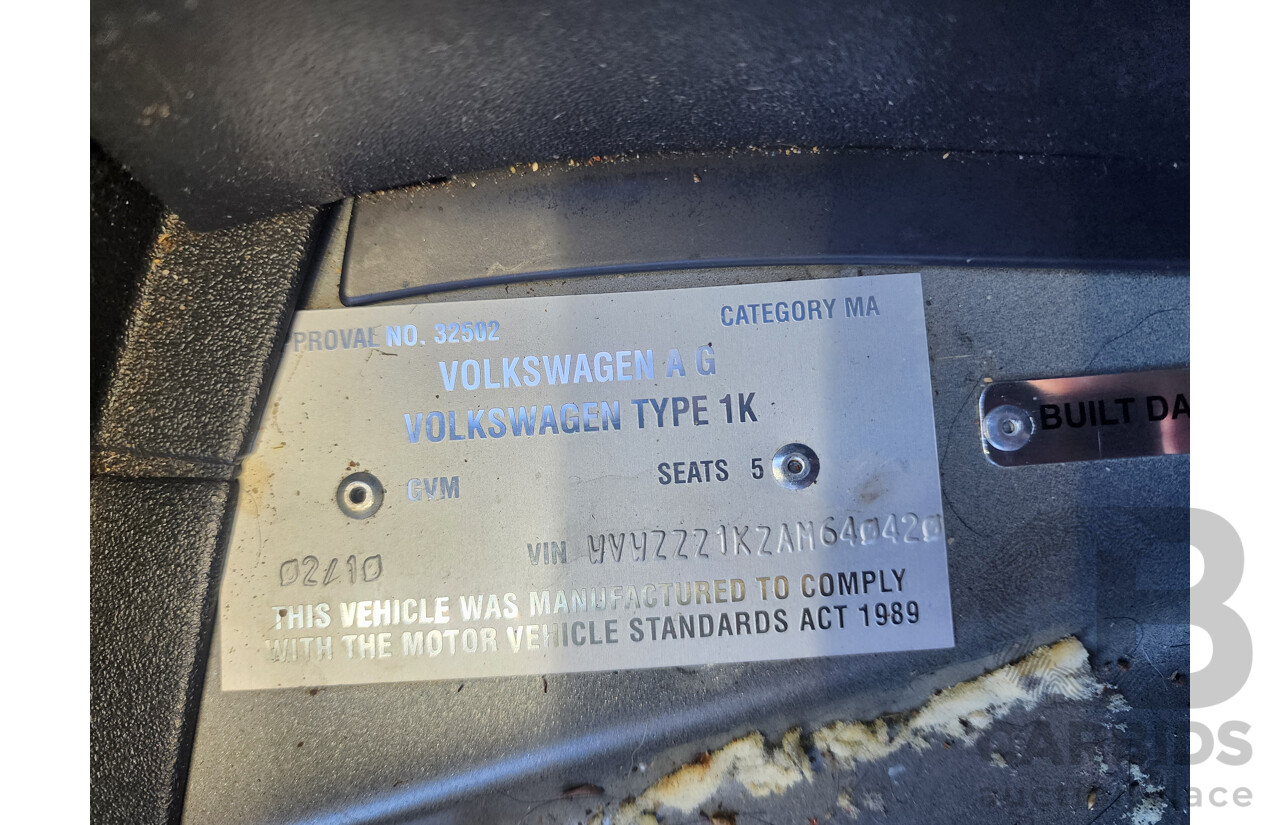 2/2010 Volkswagen Golf 90 TSI Trendline 1K MY10 4d Wagon Grey 1.4L