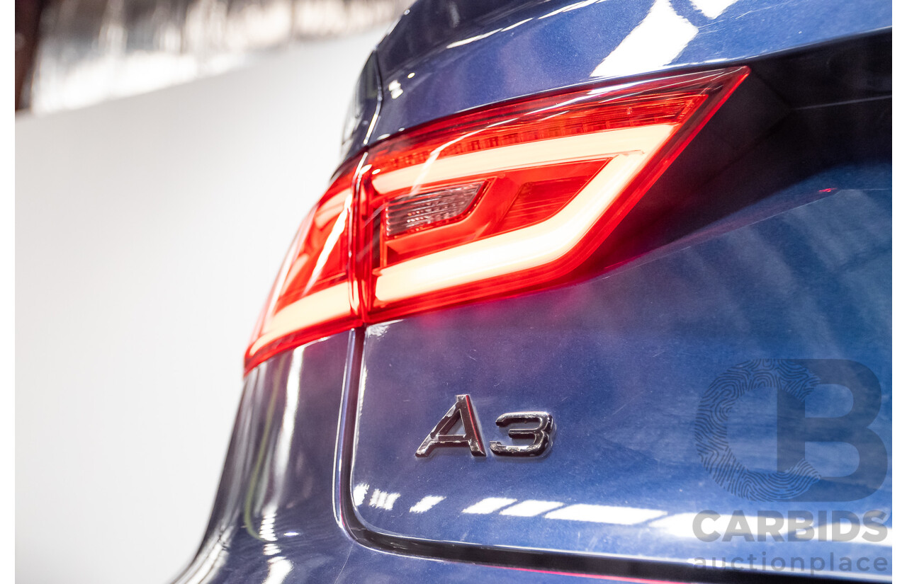 09/2015 Audi A3 1.8 TFSI Ambition Quattro S-Line Pack (AWD) 8V MY16 4D Sedan Scuba Blue Metallic Turbo 1.8L