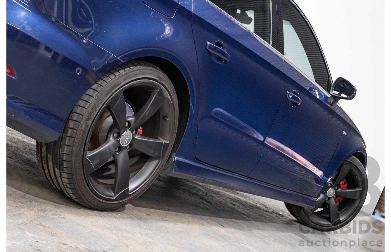 09/2015 Audi A3 1.8 TFSI Ambition Quattro S-Line Pack (AWD) 8V MY16 4D Sedan Scuba Blue Metallic Turbo 1.8L