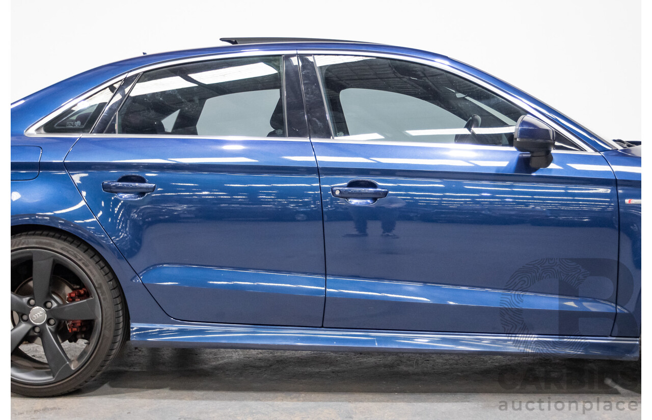 09/2015 Audi A3 1.8 TFSI Ambition Quattro S-Line Pack (AWD) 8V MY16 4D Sedan Scuba Blue Metallic Turbo 1.8L
