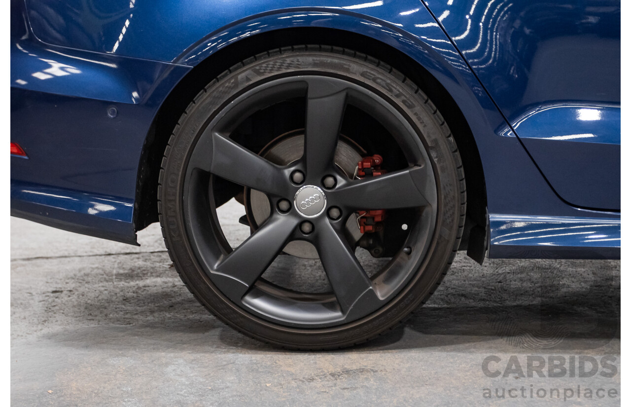 09/2015 Audi A3 1.8 TFSI Ambition Quattro S-Line Pack (AWD) 8V MY16 4D Sedan Scuba Blue Metallic Turbo 1.8L
