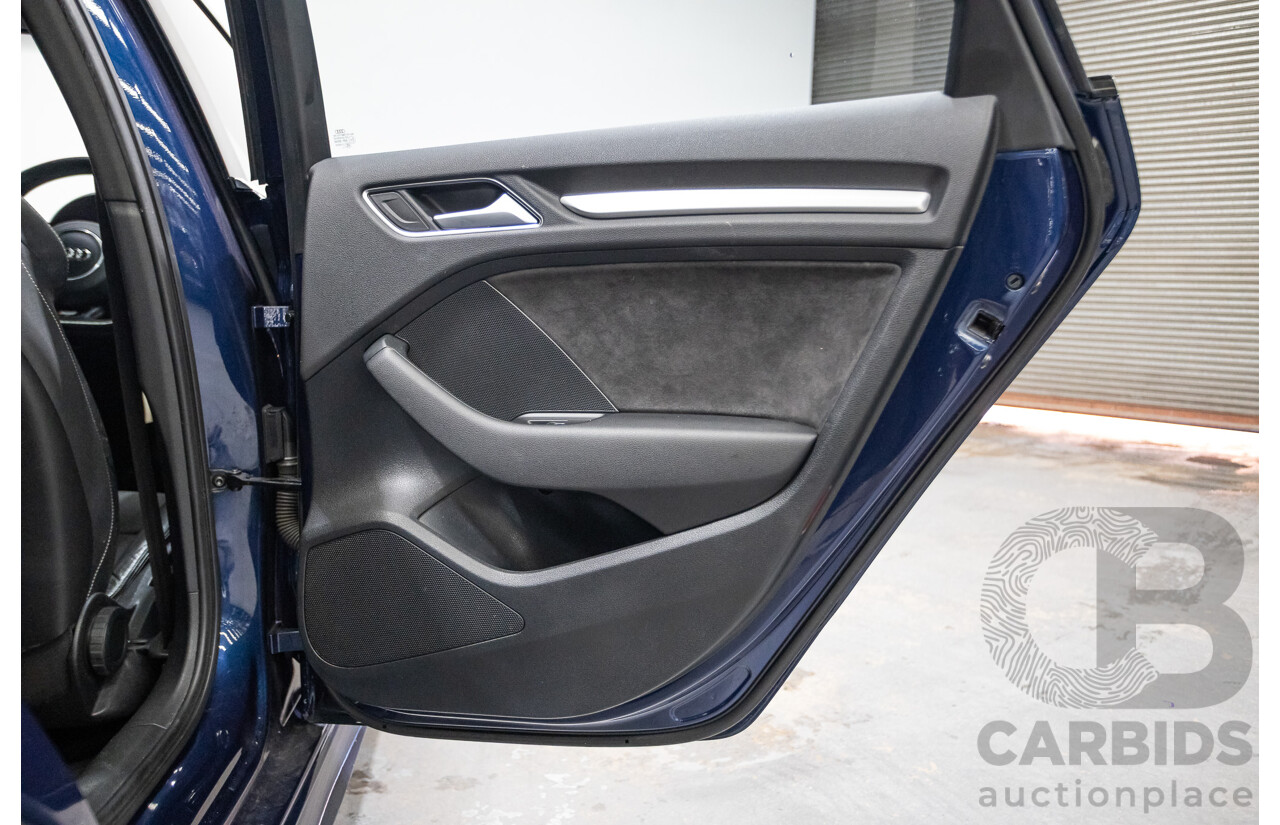 09/2015 Audi A3 1.8 TFSI Ambition Quattro S-Line Pack (AWD) 8V MY16 4D Sedan Scuba Blue Metallic Turbo 1.8L
