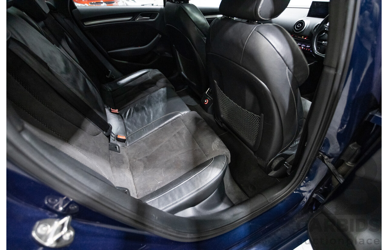 09/2015 Audi A3 1.8 TFSI Ambition Quattro S-Line Pack (AWD) 8V MY16 4D Sedan Scuba Blue Metallic Turbo 1.8L