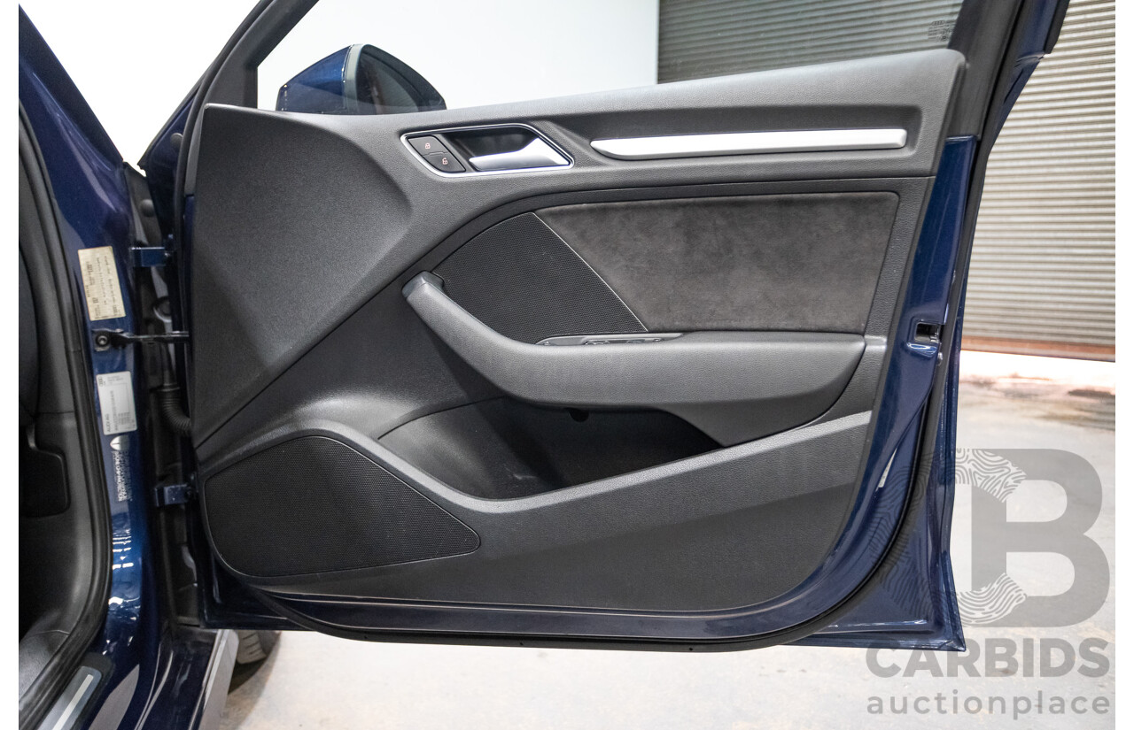 09/2015 Audi A3 1.8 TFSI Ambition Quattro S-Line Pack (AWD) 8V MY16 4D Sedan Scuba Blue Metallic Turbo 1.8L