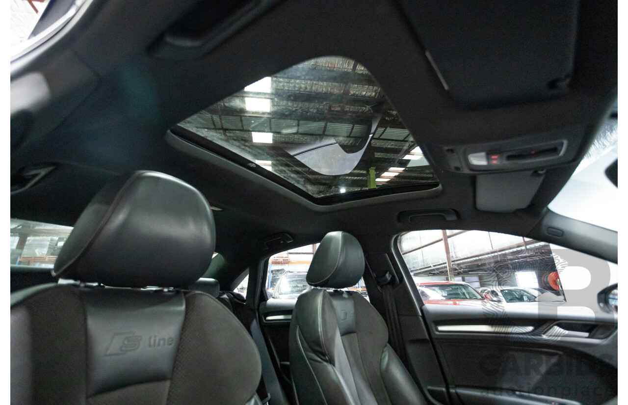 09/2015 Audi A3 1.8 TFSI Ambition Quattro S-Line Pack (AWD) 8V MY16 4D Sedan Scuba Blue Metallic Turbo 1.8L