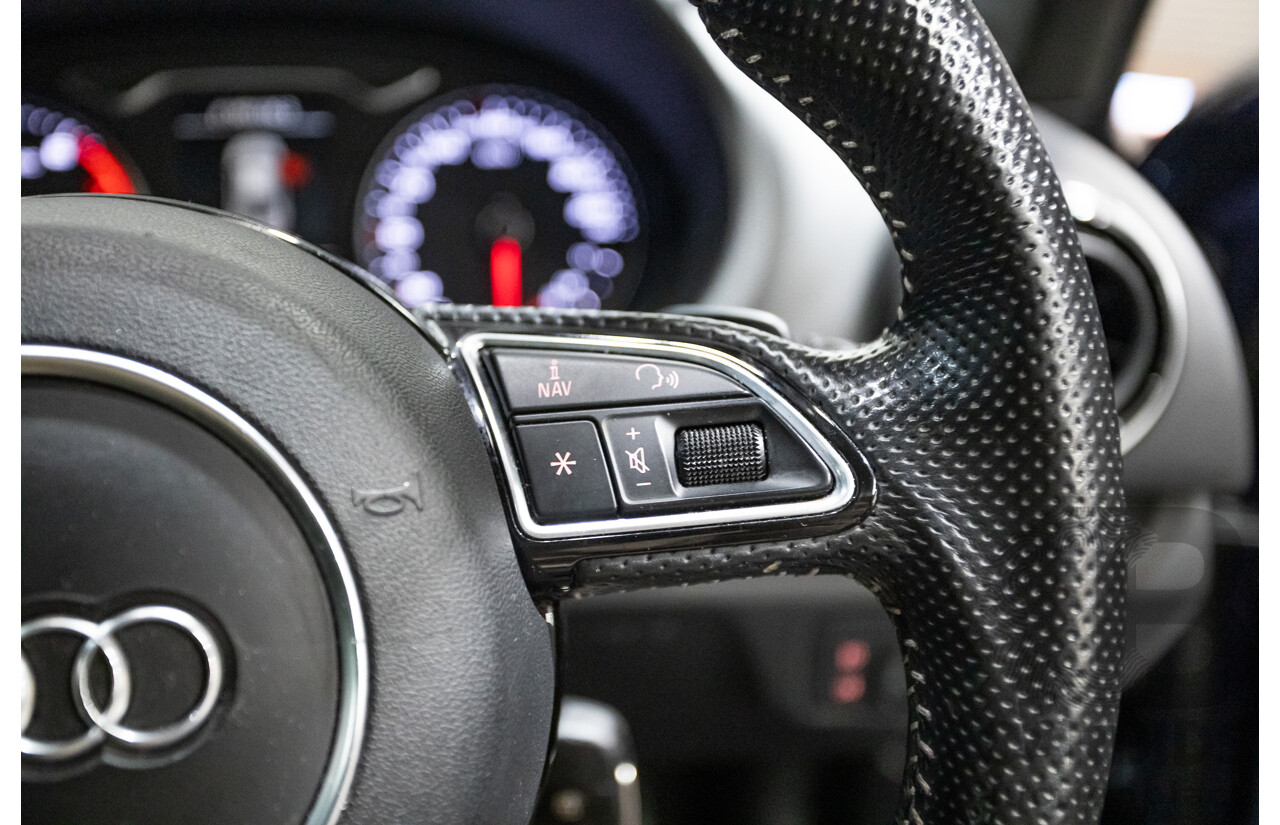 09/2015 Audi A3 1.8 TFSI Ambition Quattro S-Line Pack (AWD) 8V MY16 4D Sedan Scuba Blue Metallic Turbo 1.8L