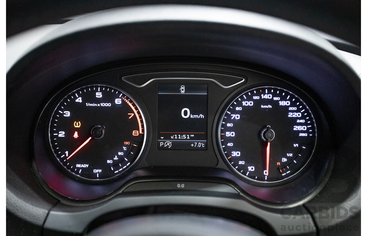 09/2015 Audi A3 1.8 TFSI Ambition Quattro S-Line Pack (AWD) 8V MY16 4D Sedan Scuba Blue Metallic Turbo 1.8L