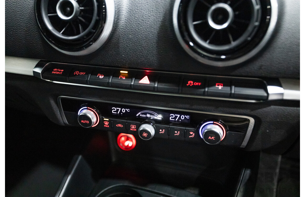 09/2015 Audi A3 1.8 TFSI Ambition Quattro S-Line Pack (AWD) 8V MY16 4D Sedan Scuba Blue Metallic Turbo 1.8L