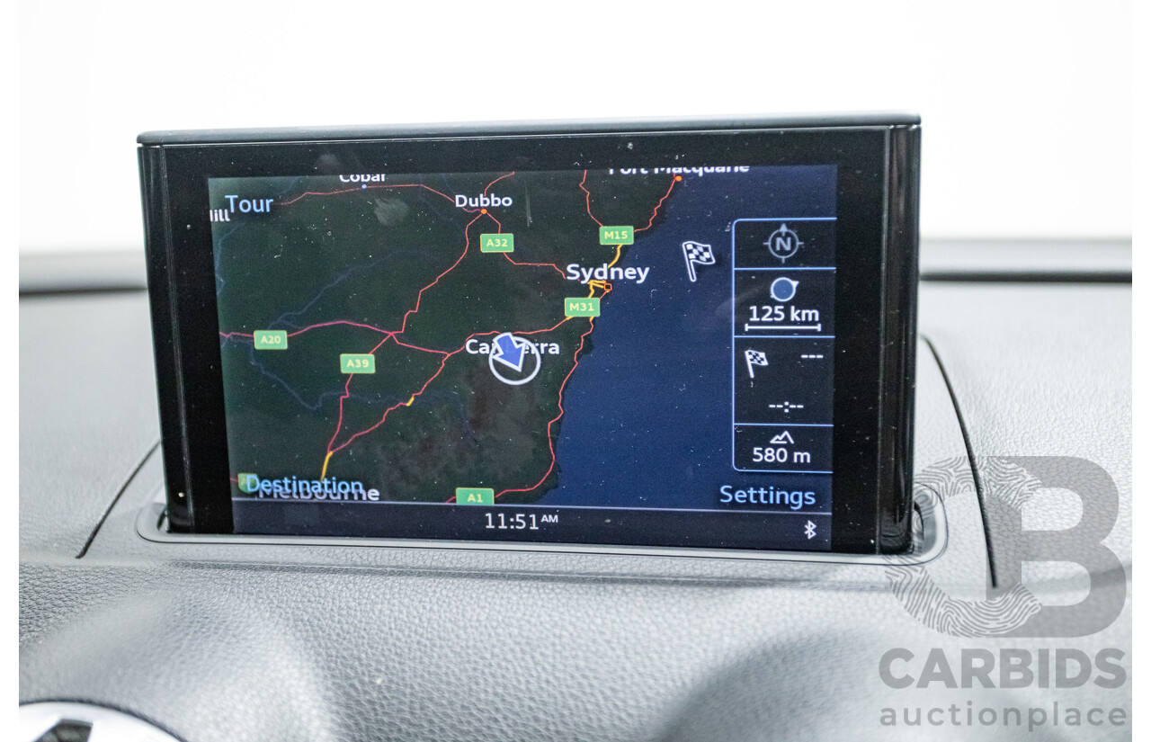 09/2015 Audi A3 1.8 TFSI Ambition Quattro S-Line Pack (AWD) 8V MY16 4D Sedan Scuba Blue Metallic Turbo 1.8L