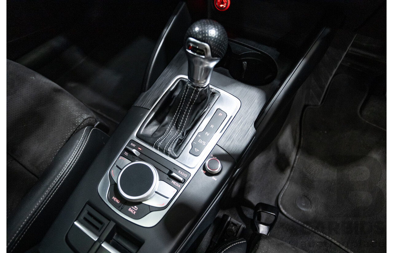 09/2015 Audi A3 1.8 TFSI Ambition Quattro S-Line Pack (AWD) 8V MY16 4D Sedan Scuba Blue Metallic Turbo 1.8L