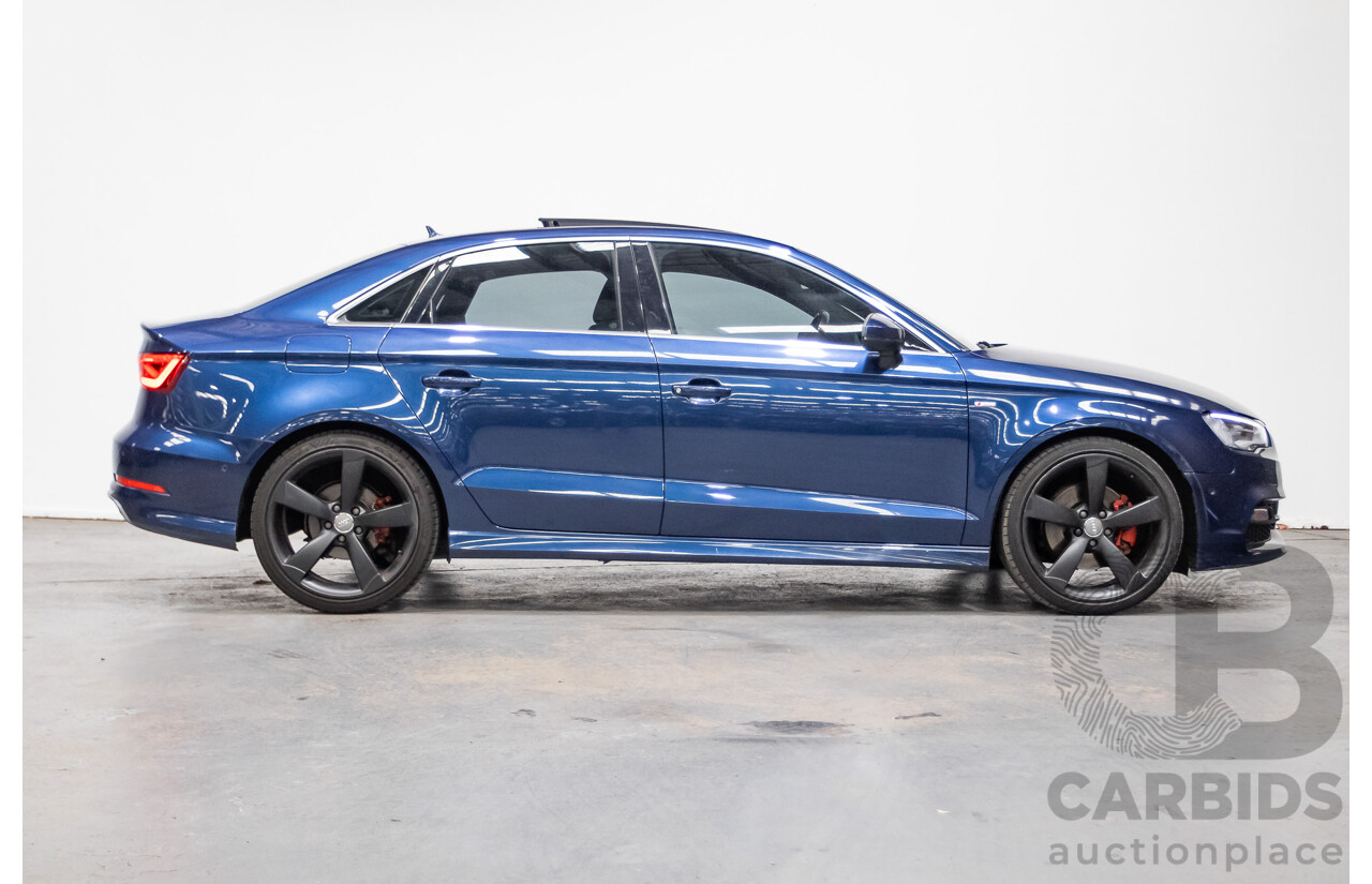 09/2015 Audi A3 1.8 TFSI Ambition Quattro S-Line Pack (AWD) 8V MY16 4D Sedan Scuba Blue Metallic Turbo 1.8L