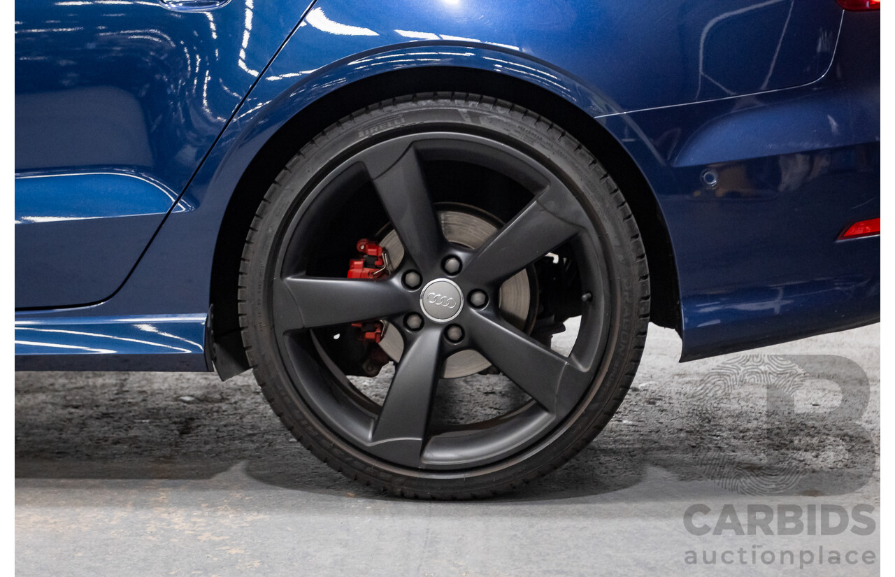 09/2015 Audi A3 1.8 TFSI Ambition Quattro S-Line Pack (AWD) 8V MY16 4D Sedan Scuba Blue Metallic Turbo 1.8L