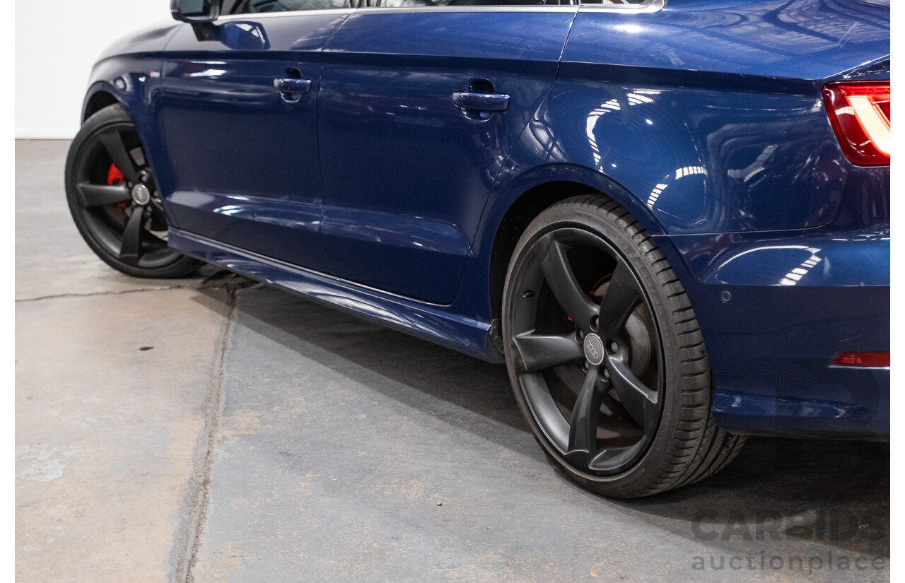 09/2015 Audi A3 1.8 TFSI Ambition Quattro S-Line Pack (AWD) 8V MY16 4D Sedan Scuba Blue Metallic Turbo 1.8L