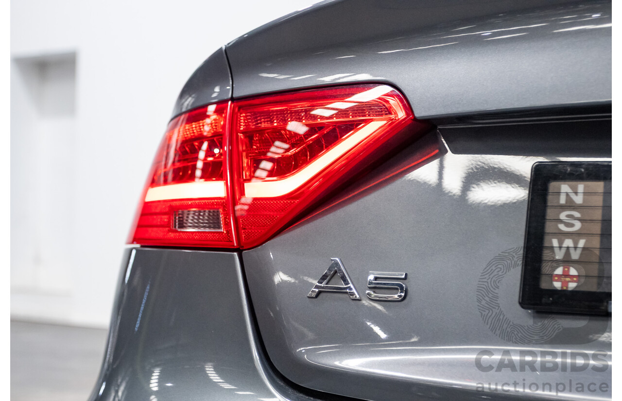 12/2013 Audi A5 Sportback 2.0 TFSI Quattro 8T S-Line Pack (AWD) MY14 5d Hatchback Grey Turbo 2.0L