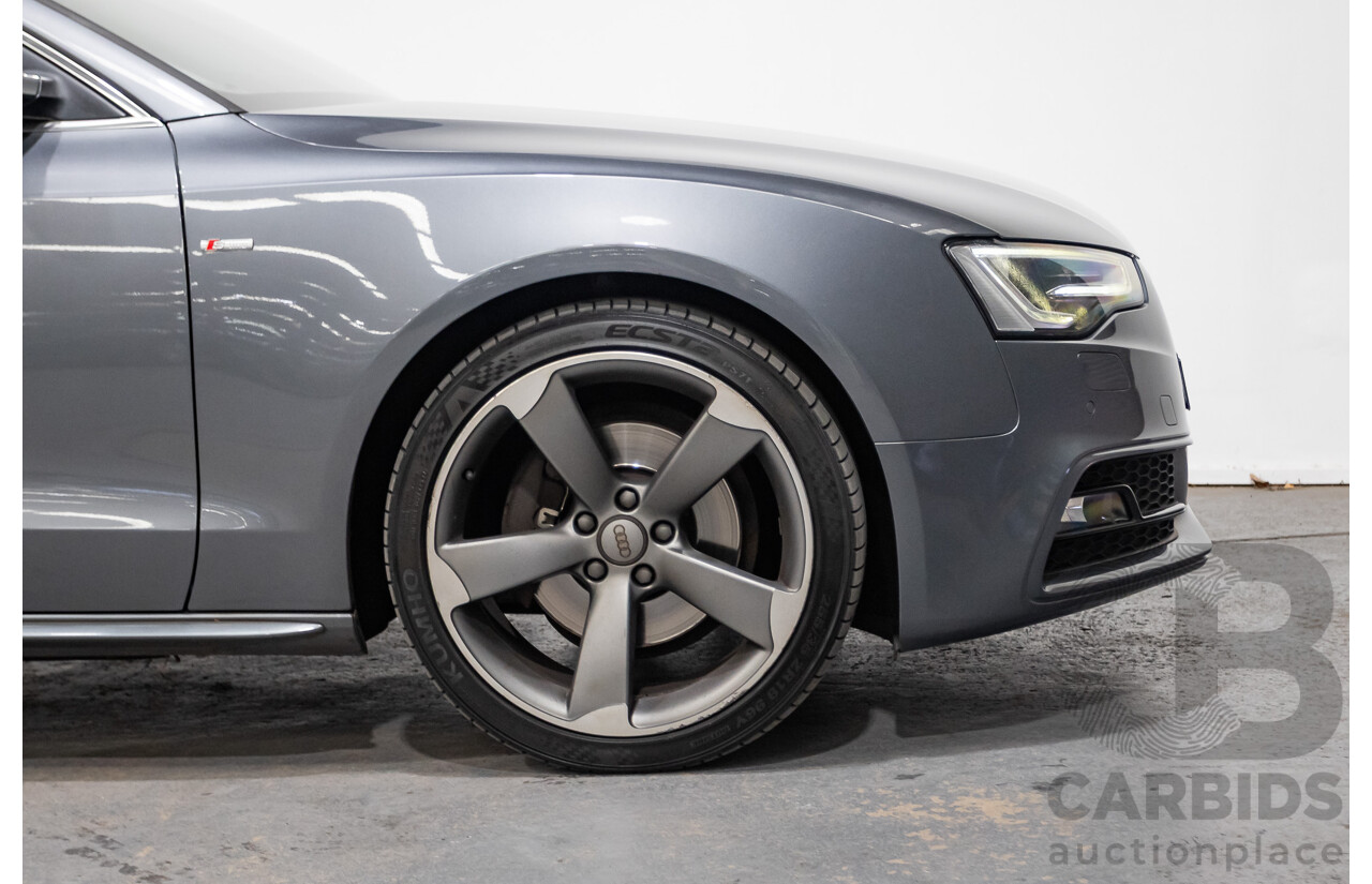 12/2013 Audi A5 Sportback 2.0 TFSI Quattro 8T S-Line Pack (AWD) MY14 5d Hatchback Grey Turbo 2.0L