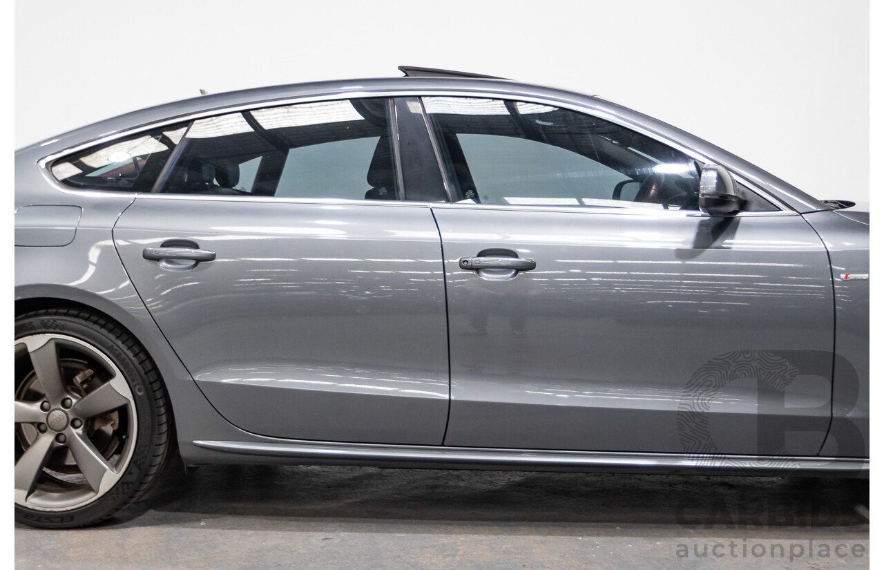 12/2013 Audi A5 Sportback 2.0 TFSI Quattro 8T S-Line Pack (AWD) MY14 5d Hatchback Grey Turbo 2.0L