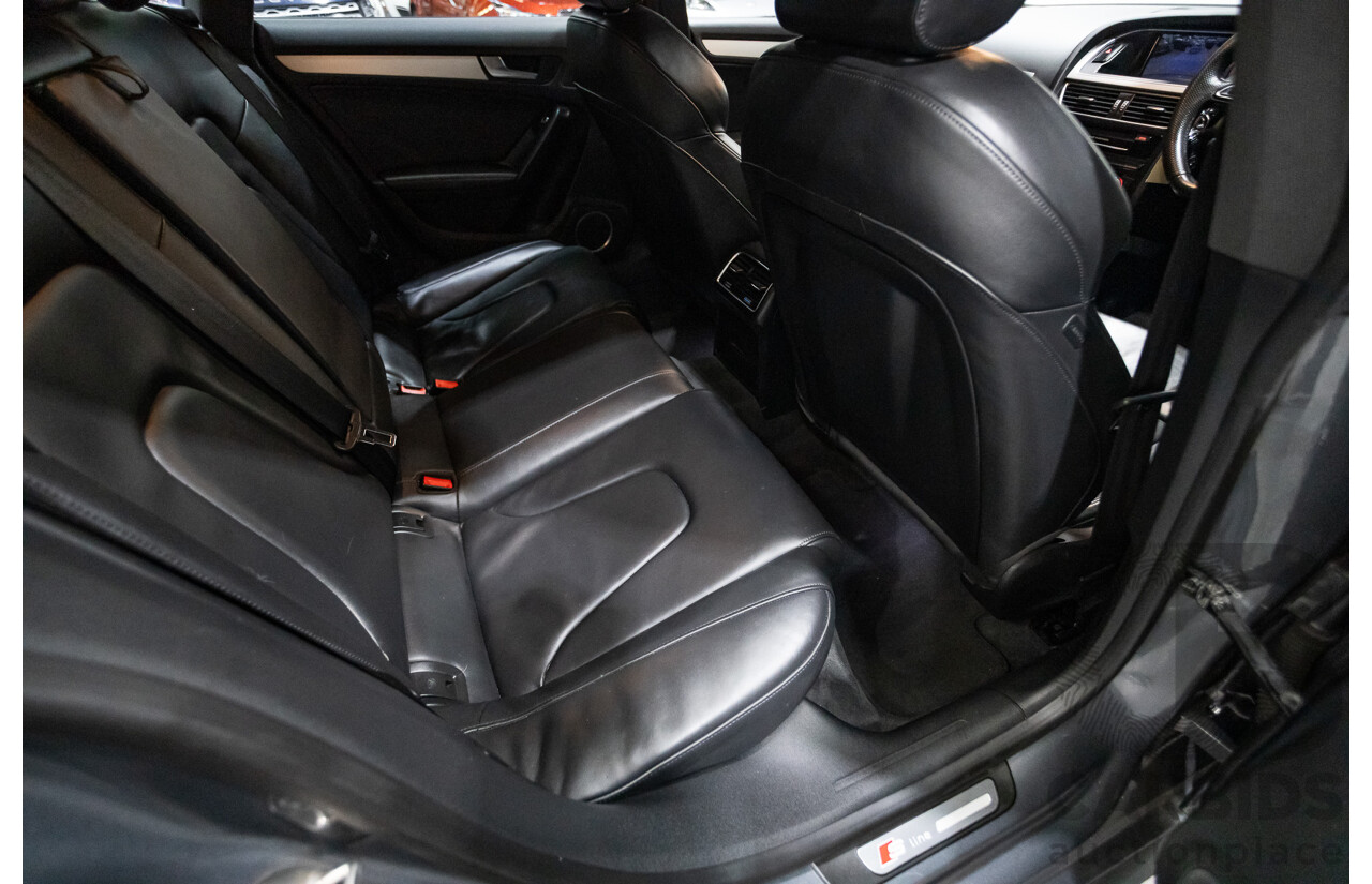 12/2013 Audi A5 Sportback 2.0 TFSI Quattro 8T S-Line Pack (AWD) MY14 5d Hatchback Grey Turbo 2.0L