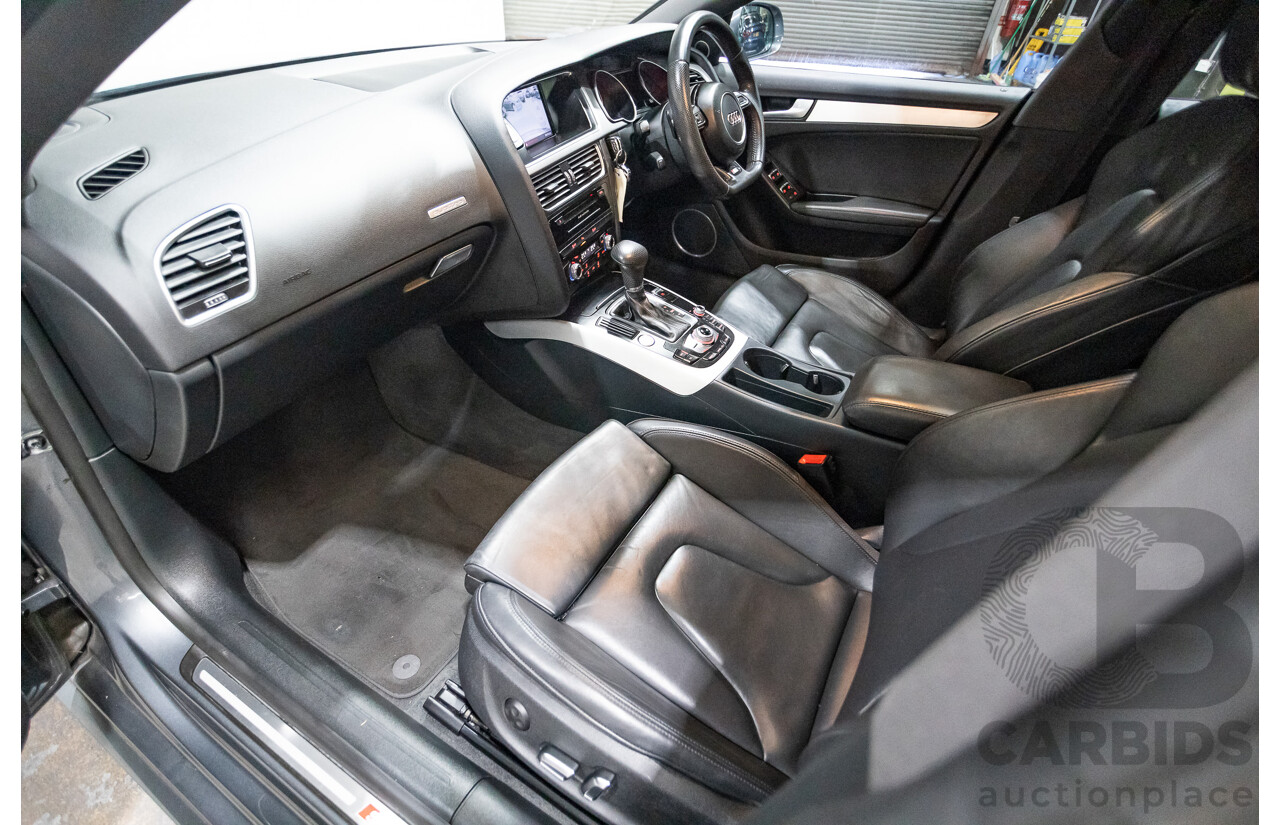 12/2013 Audi A5 Sportback 2.0 TFSI Quattro 8T S-Line Pack (AWD) MY14 5d Hatchback Grey Turbo 2.0L
