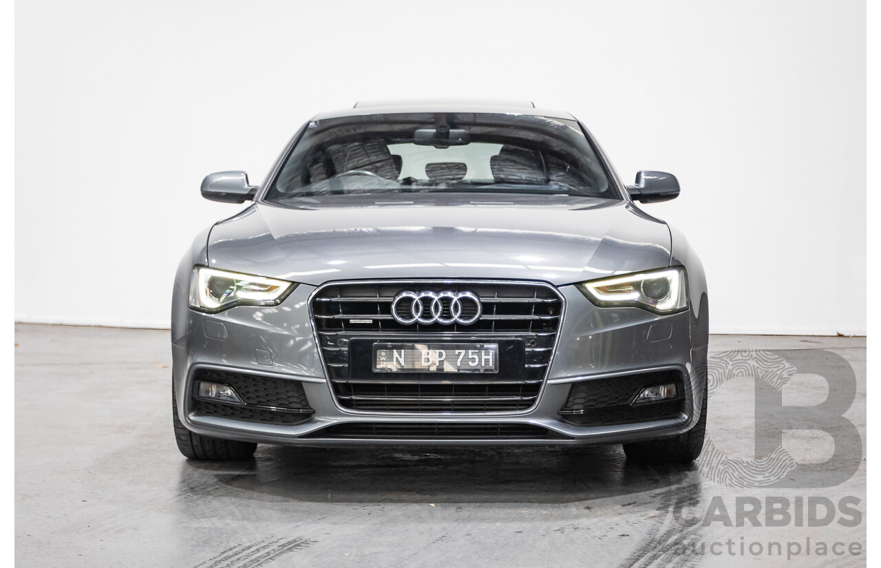 12/2013 Audi A5 Sportback 2.0 TFSI Quattro 8T S-Line Pack (AWD) MY14 5d Hatchback Grey Turbo 2.0L