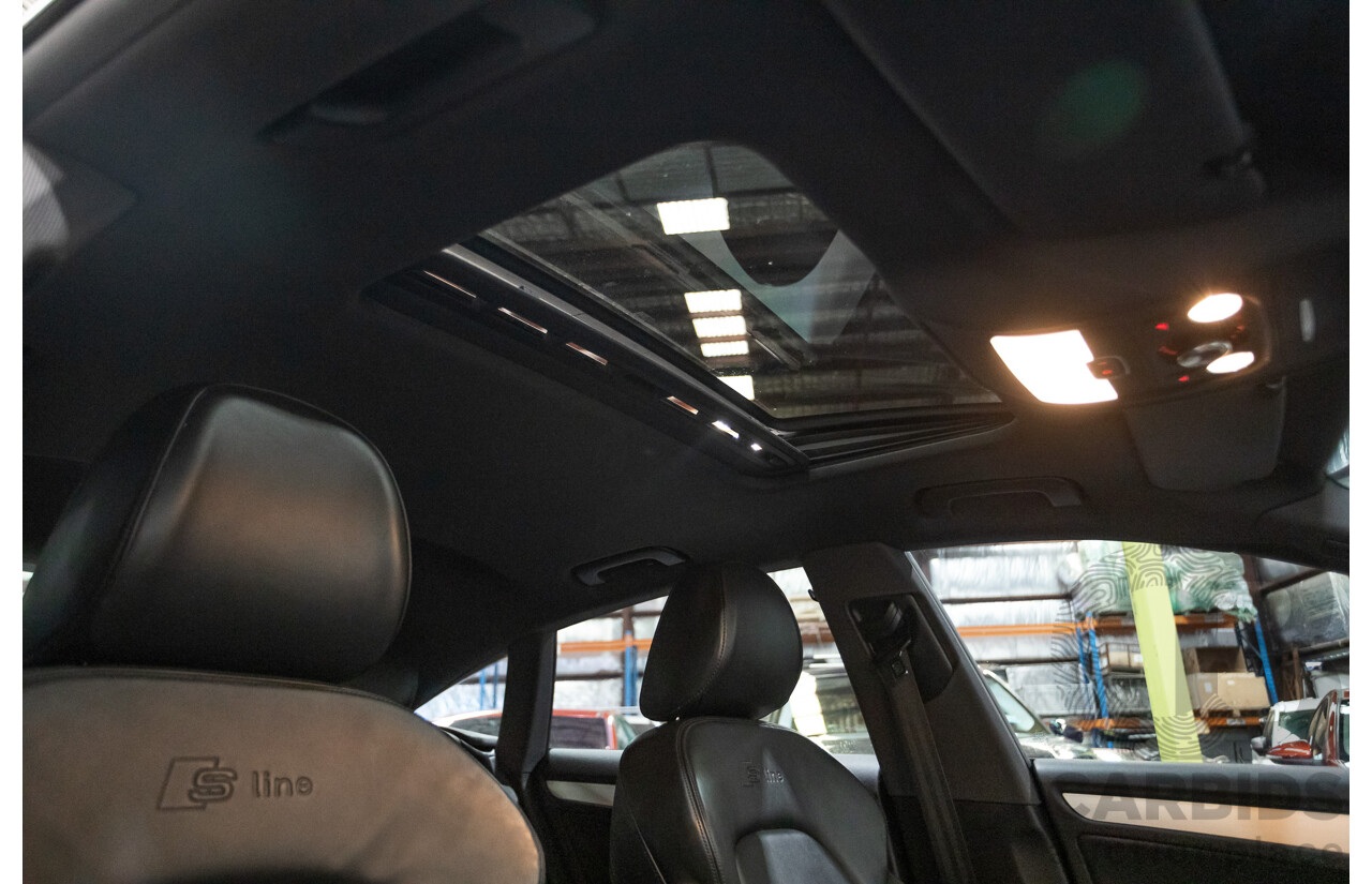 12/2013 Audi A5 Sportback 2.0 TFSI Quattro 8T S-Line Pack (AWD) MY14 5d Hatchback Grey Turbo 2.0L