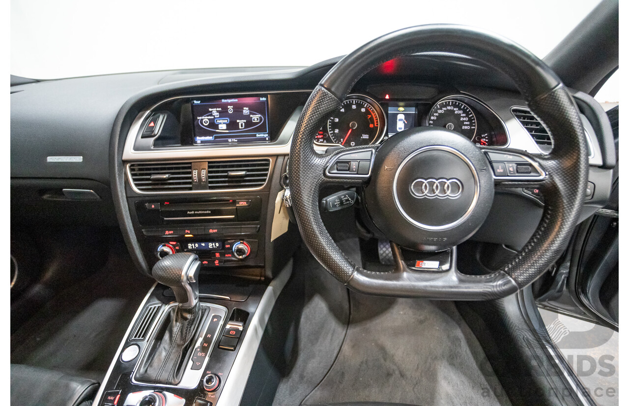 12/2013 Audi A5 Sportback 2.0 TFSI Quattro 8T S-Line Pack (AWD) MY14 5d Hatchback Grey Turbo 2.0L