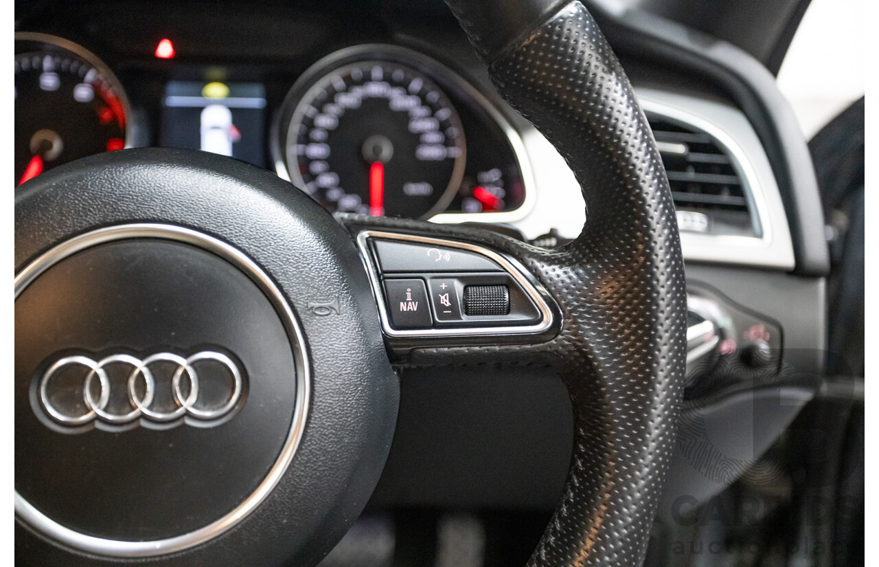 12/2013 Audi A5 Sportback 2.0 TFSI Quattro 8T S-Line Pack (AWD) MY14 5d Hatchback Grey Turbo 2.0L