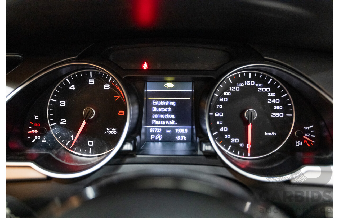 12/2013 Audi A5 Sportback 2.0 TFSI Quattro 8T S-Line Pack (AWD) MY14 5d Hatchback Grey Turbo 2.0L