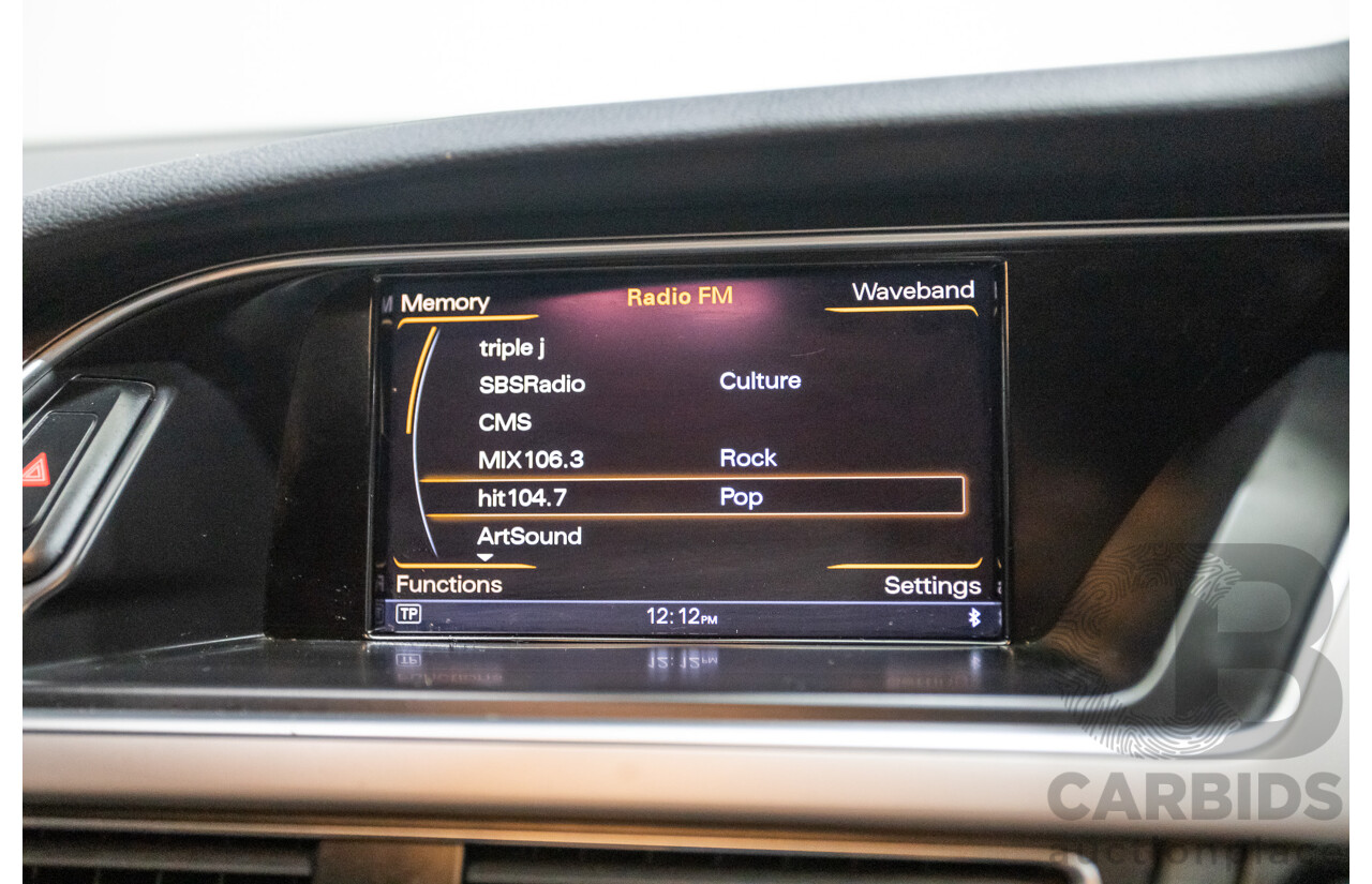 12/2013 Audi A5 Sportback 2.0 TFSI Quattro 8T S-Line Pack (AWD) MY14 5d Hatchback Grey Turbo 2.0L