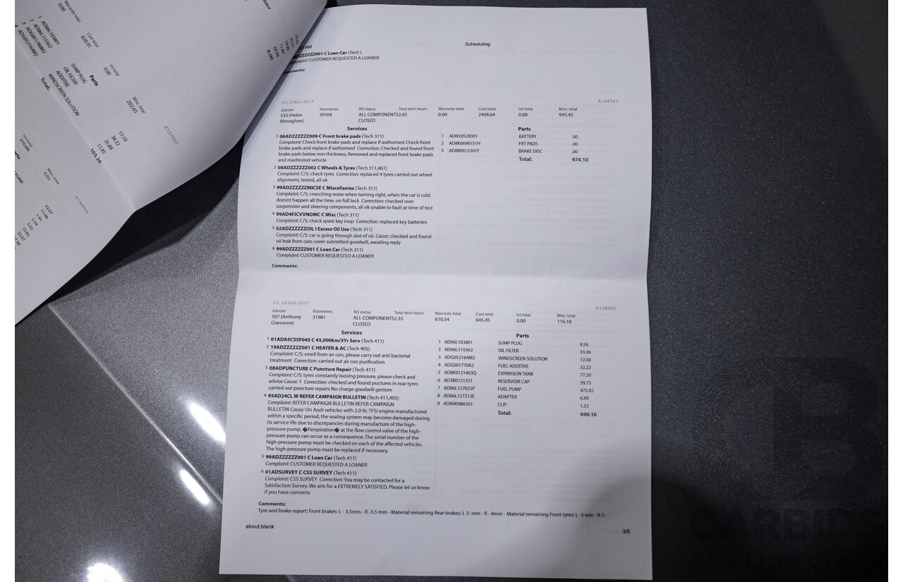 12/2013 Audi A5 Sportback 2.0 TFSI Quattro 8T S-Line Pack (AWD) MY14 5d Hatchback Grey Turbo 2.0L