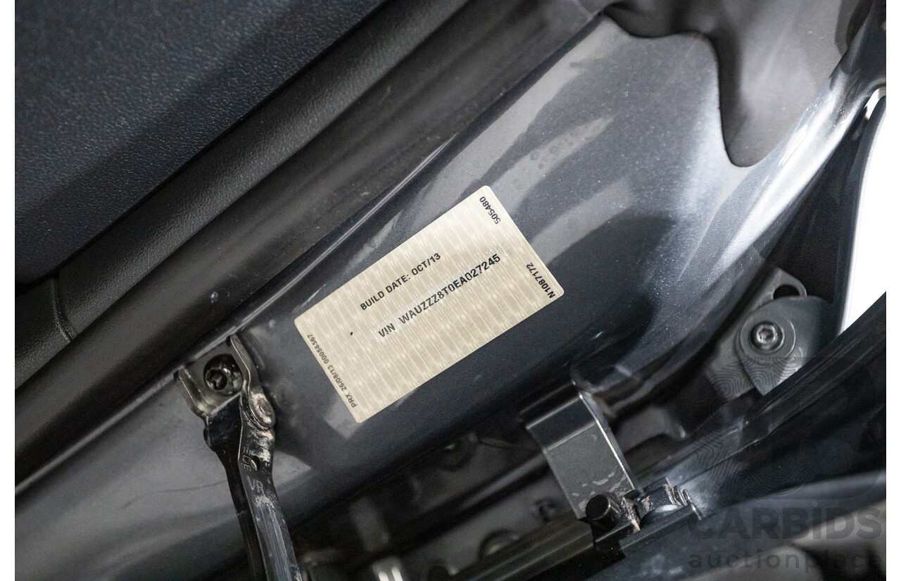 12/2013 Audi A5 Sportback 2.0 TFSI Quattro 8T S-Line Pack (AWD) MY14 5d Hatchback Grey Turbo 2.0L