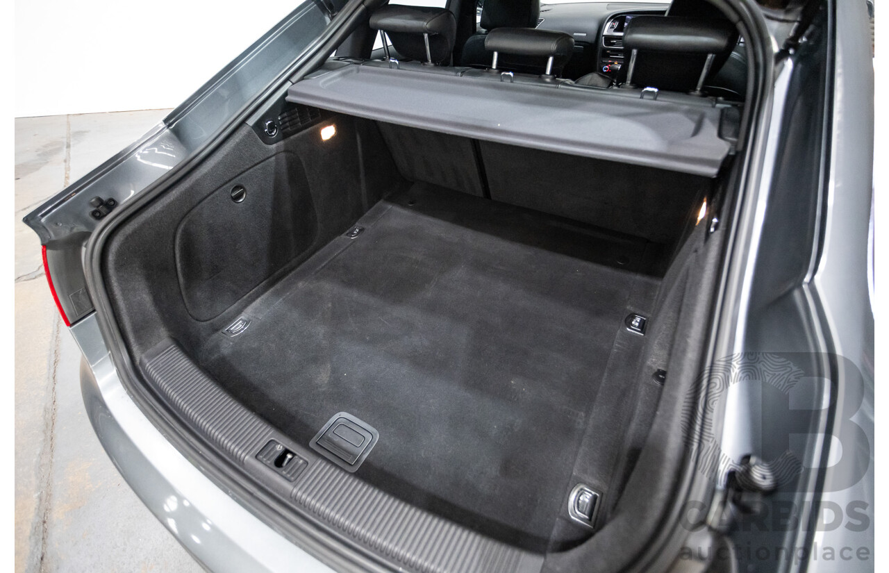 12/2013 Audi A5 Sportback 2.0 TFSI Quattro 8T S-Line Pack (AWD) MY14 5d Hatchback Grey Turbo 2.0L