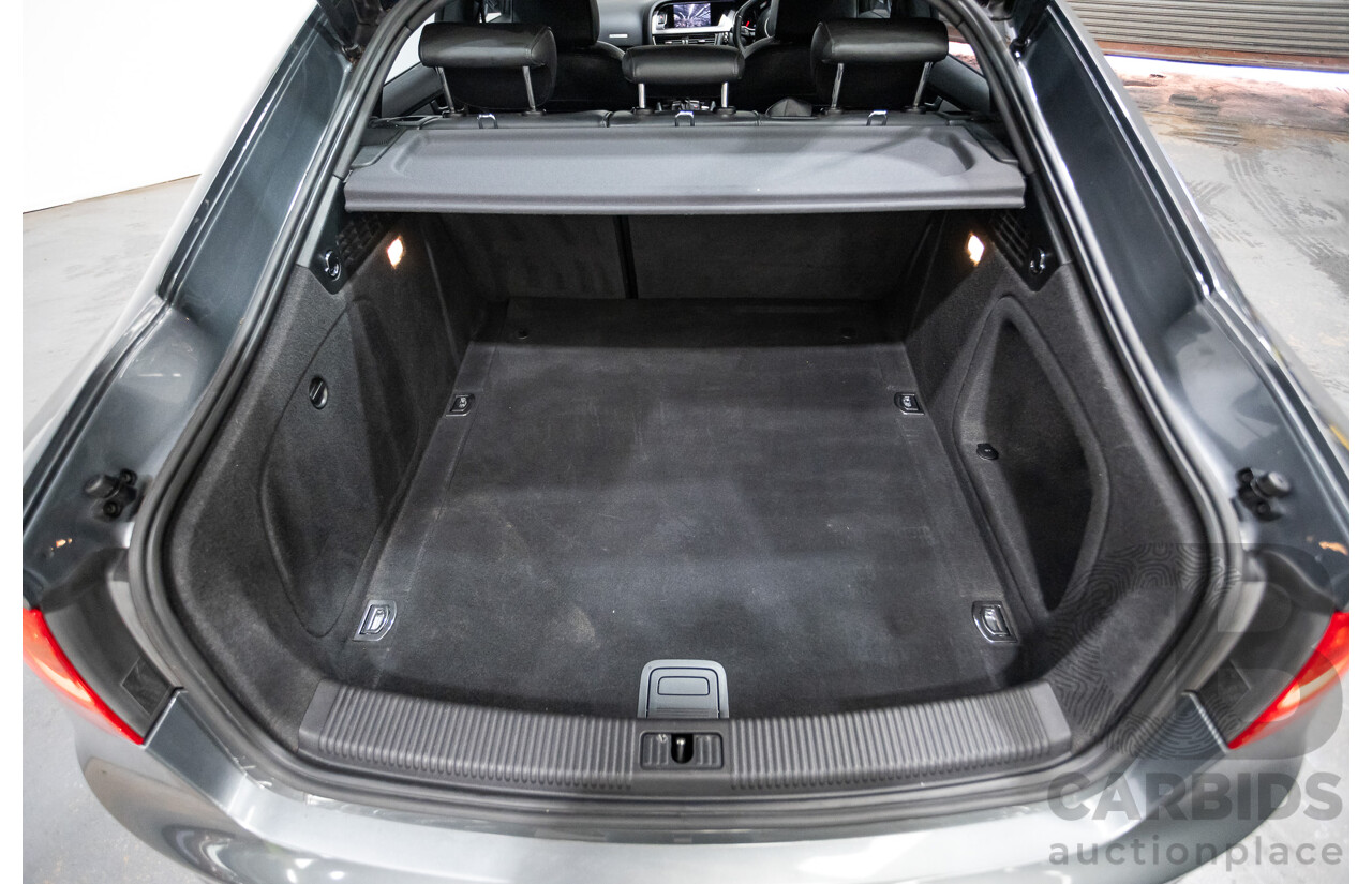 12/2013 Audi A5 Sportback 2.0 TFSI Quattro 8T S-Line Pack (AWD) MY14 5d Hatchback Grey Turbo 2.0L