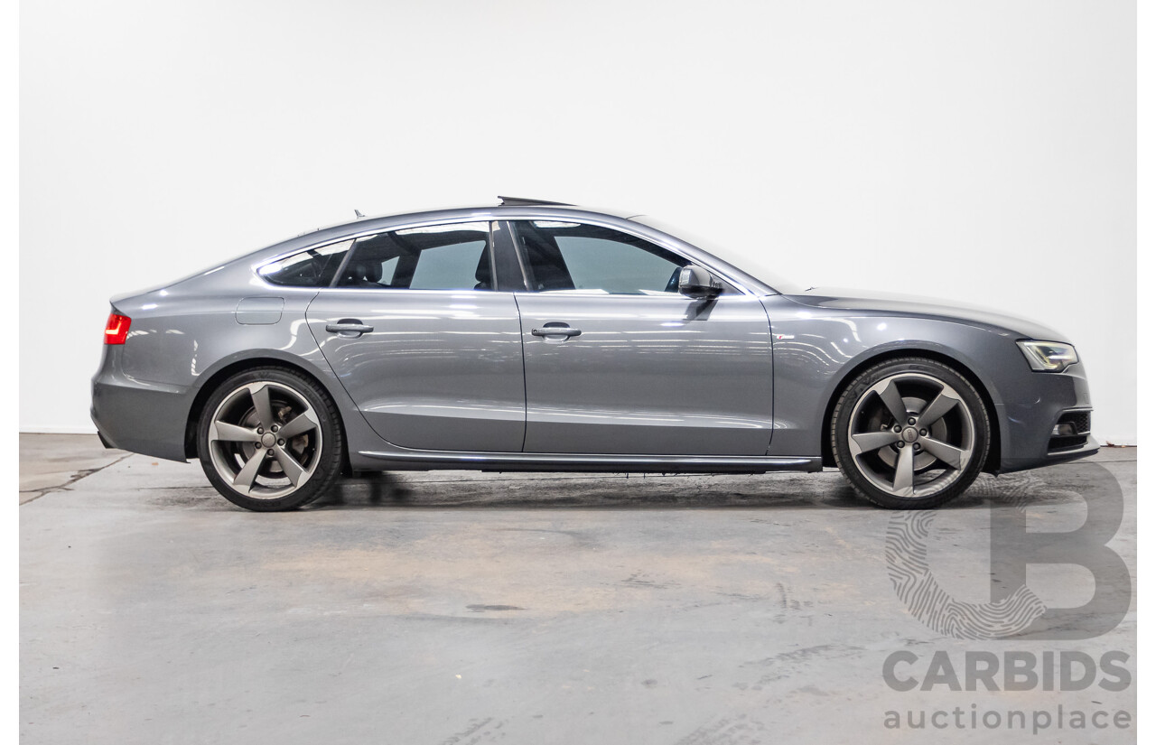 12/2013 Audi A5 Sportback 2.0 TFSI Quattro 8T S-Line Pack (AWD) MY14 5d Hatchback Grey Turbo 2.0L