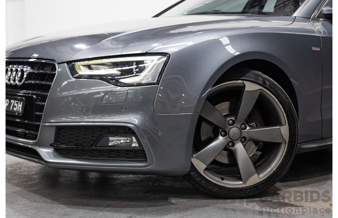 12/2013 Audi A5 Sportback 2.0 TFSI Quattro 8T S-Line Pack (AWD) MY14 5d Hatchback Grey Turbo 2.0L