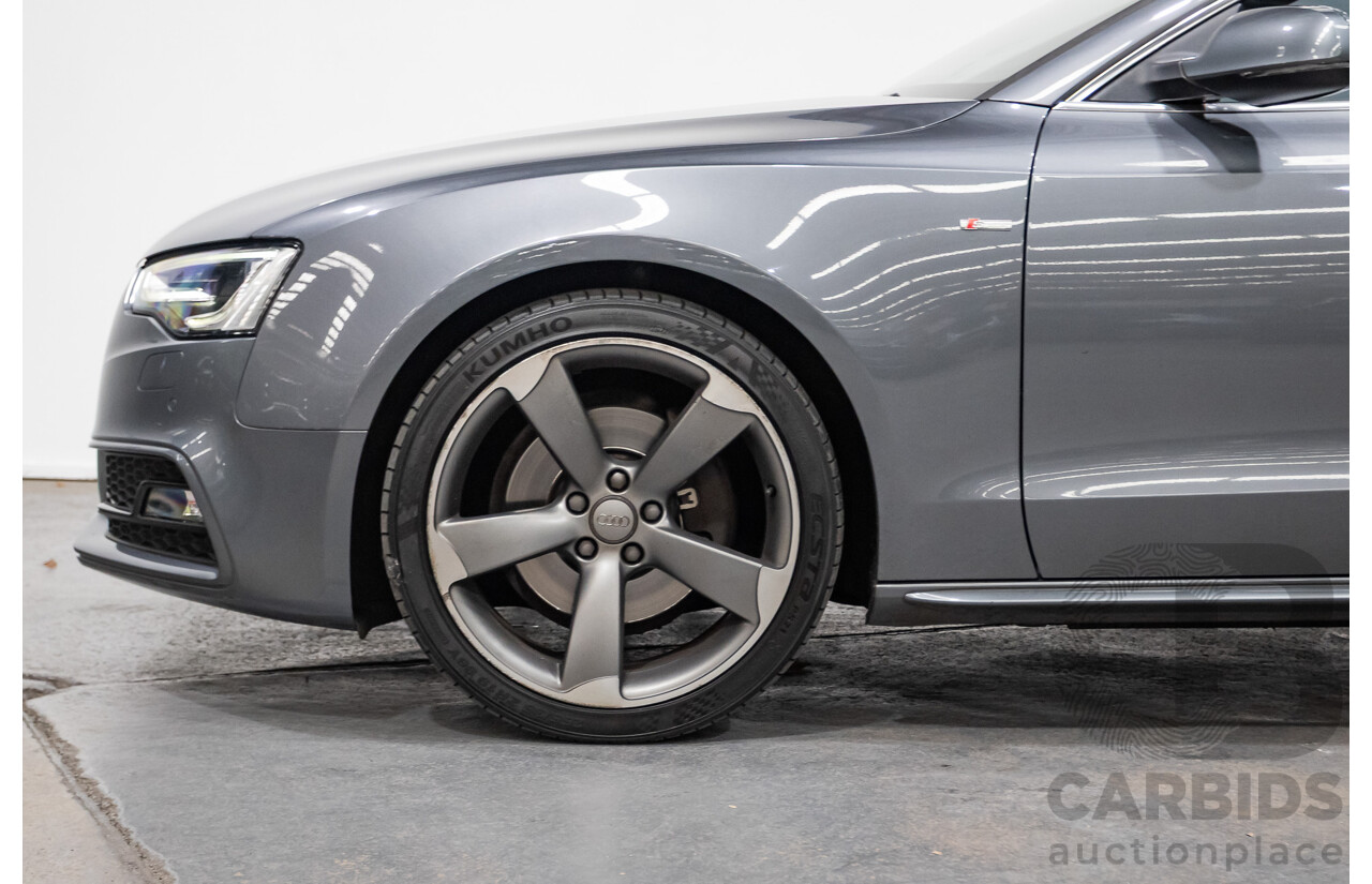 12/2013 Audi A5 Sportback 2.0 TFSI Quattro 8T S-Line Pack (AWD) MY14 5d Hatchback Grey Turbo 2.0L