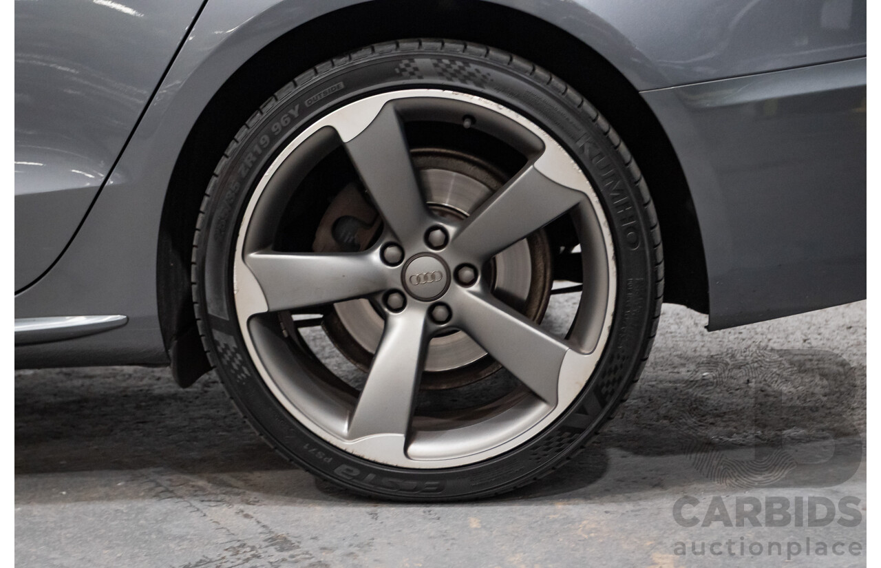 12/2013 Audi A5 Sportback 2.0 TFSI Quattro 8T S-Line Pack (AWD) MY14 5d Hatchback Grey Turbo 2.0L