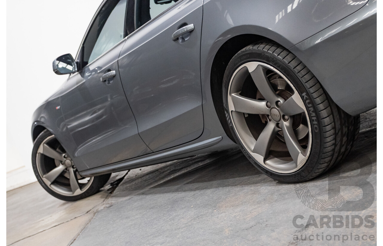 12/2013 Audi A5 Sportback 2.0 TFSI Quattro 8T S-Line Pack (AWD) MY14 5d Hatchback Grey Turbo 2.0L