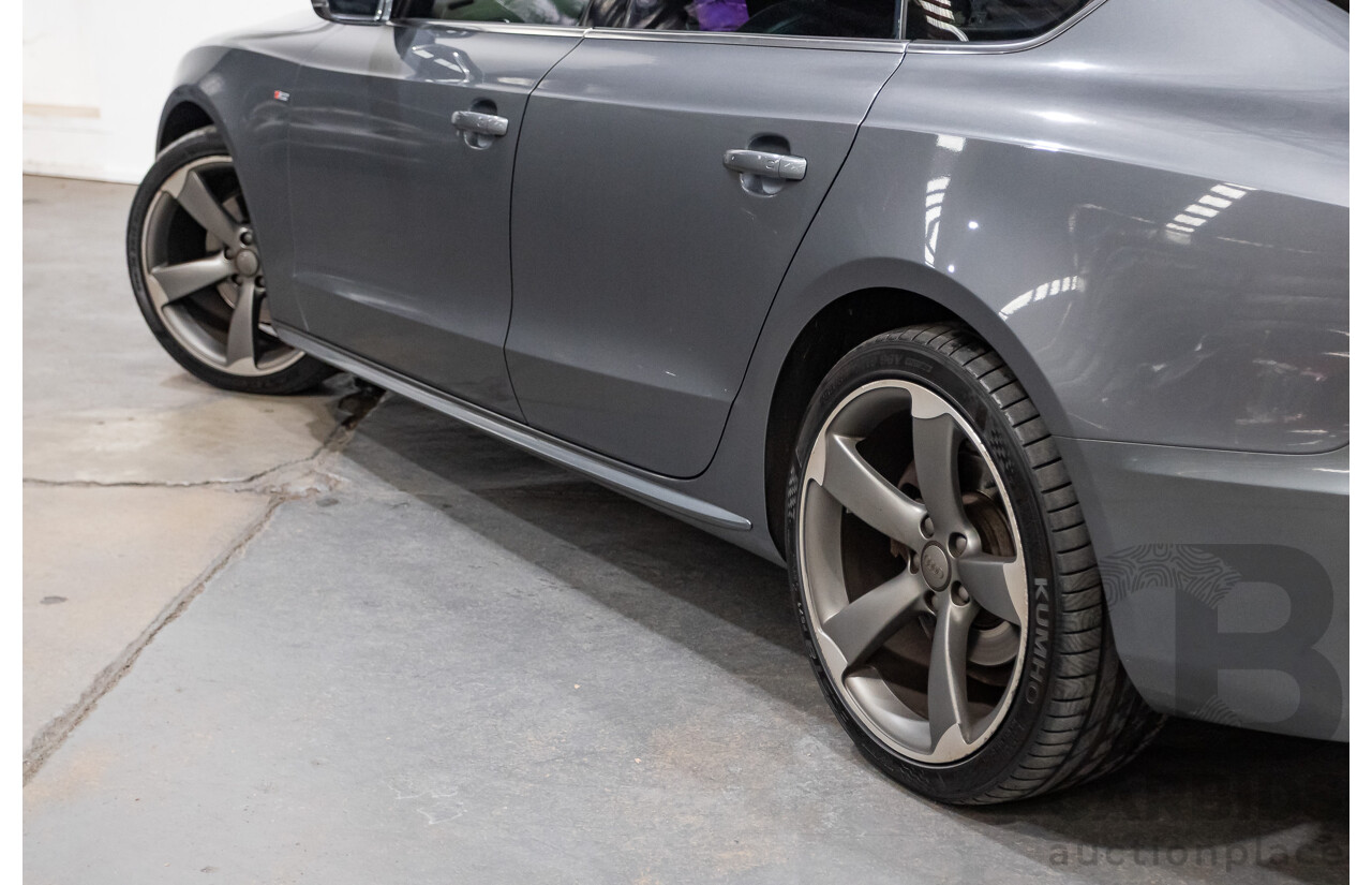 12/2013 Audi A5 Sportback 2.0 TFSI Quattro 8T S-Line Pack (AWD) MY14 5d Hatchback Grey Turbo 2.0L