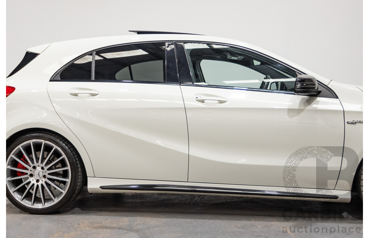 1/2014 Mercedes-Benz A45 AMG 176 (AWD) MY14 5d Hatchback White Turbo 2.0L