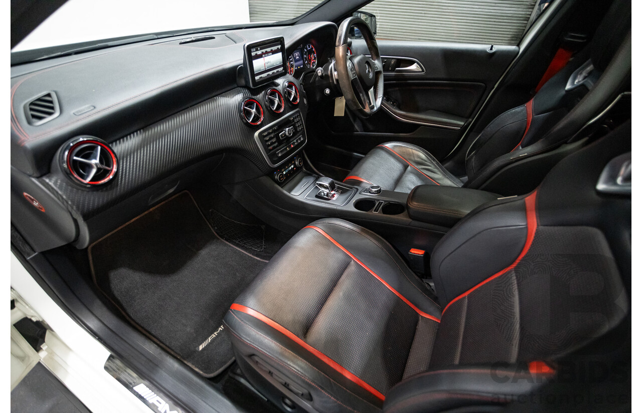 1/2014 Mercedes-Benz A45 AMG 176 (AWD) MY14 5d Hatchback White Turbo 2.0L