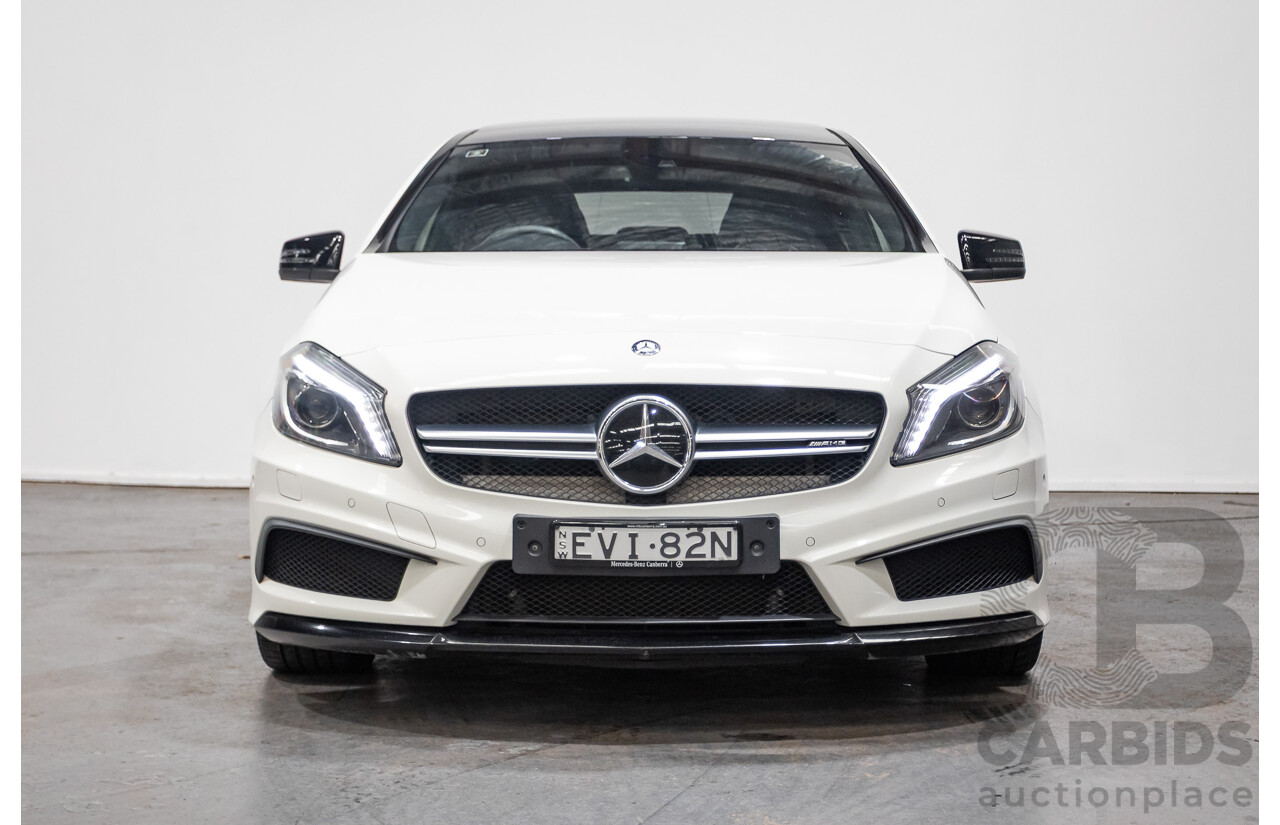 1/2014 Mercedes-Benz A45 AMG 176 (AWD) MY14 5d Hatchback White Turbo 2.0L