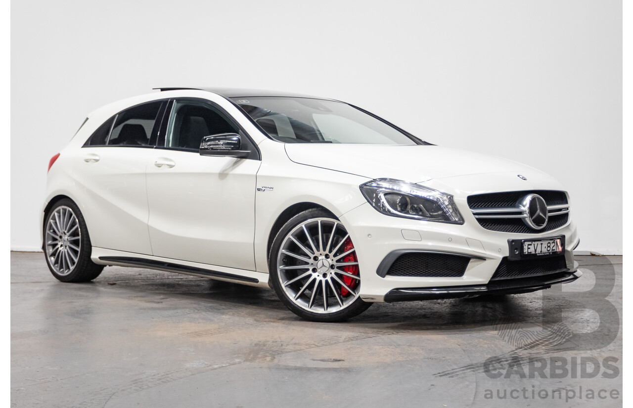 1/2014 Mercedes-Benz A45 AMG 176 (AWD) MY14 5d Hatchback White Turbo 2.0L