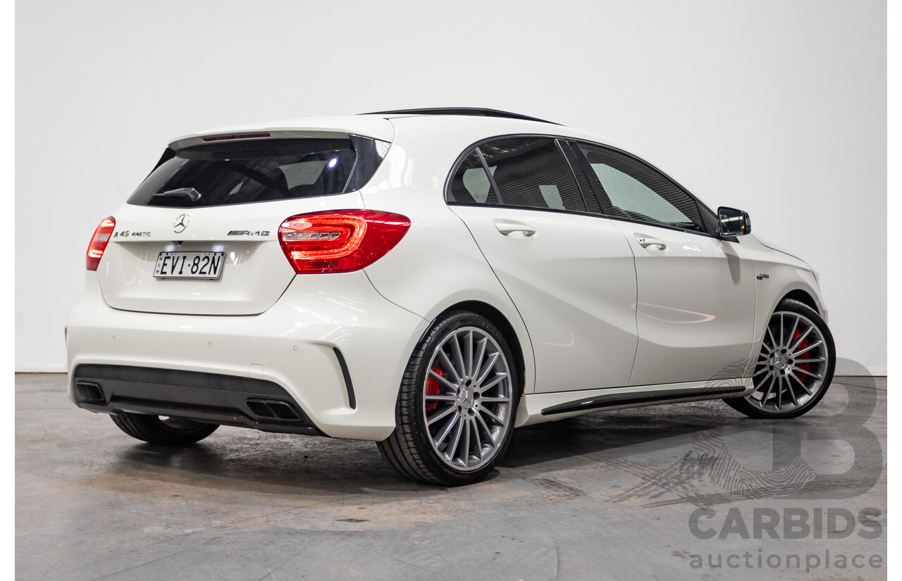 1/2014 Mercedes-Benz A45 AMG 176 (AWD) MY14 5d Hatchback White Turbo 2.0L